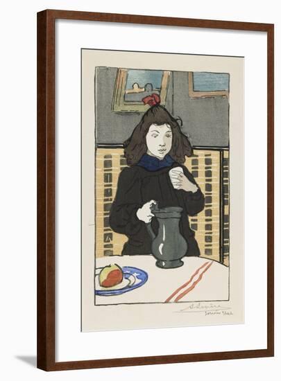 Young Girl with a Pitcher, 1890-Auguste Lepere-Framed Giclee Print