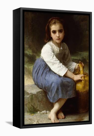 Young Girl with a Pitcher; Jeune Fille a La Cruche, 1885-William Adolphe Bouguereau-Framed Premier Image Canvas