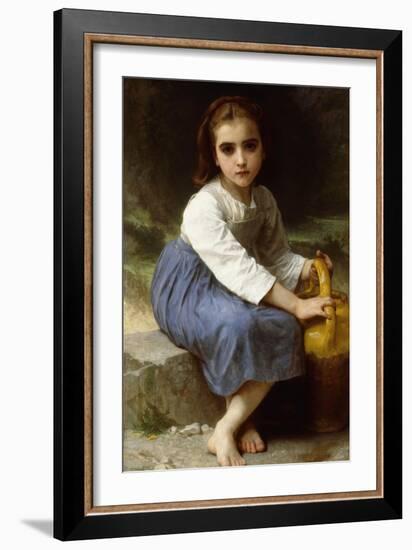 Young Girl with a Pitcher; Jeune Fille a La Cruche, 1885-William Adolphe Bouguereau-Framed Giclee Print