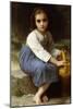 Young Girl with a Pitcher; Jeune Fille a La Cruche, 1885-William Adolphe Bouguereau-Mounted Giclee Print