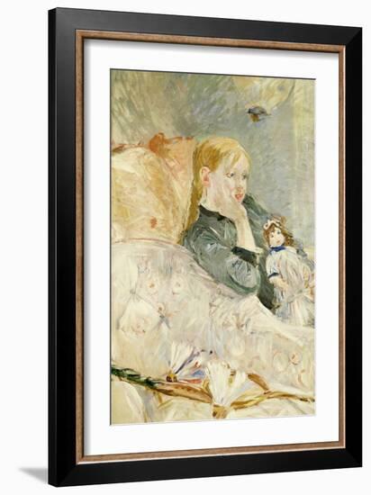 Young Girl with a Puppet-Berthe Morisot-Framed Giclee Print