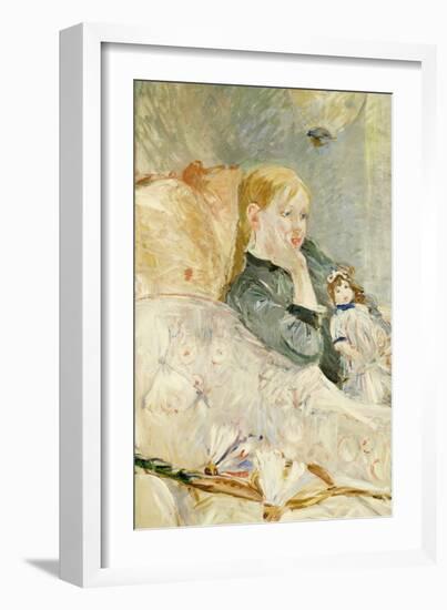 Young Girl with a Puppet-Berthe Morisot-Framed Giclee Print