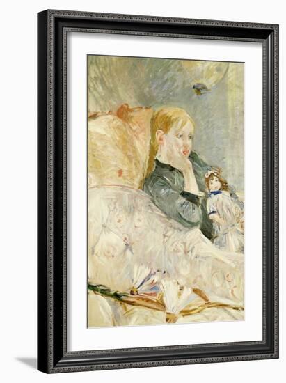 Young Girl with a Puppet-Berthe Morisot-Framed Giclee Print