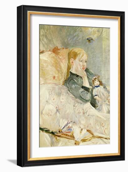 Young Girl with a Puppet-Berthe Morisot-Framed Giclee Print