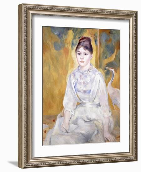 Young Girl with a Swan, 1886-Pierre-Auguste Renoir-Framed Giclee Print