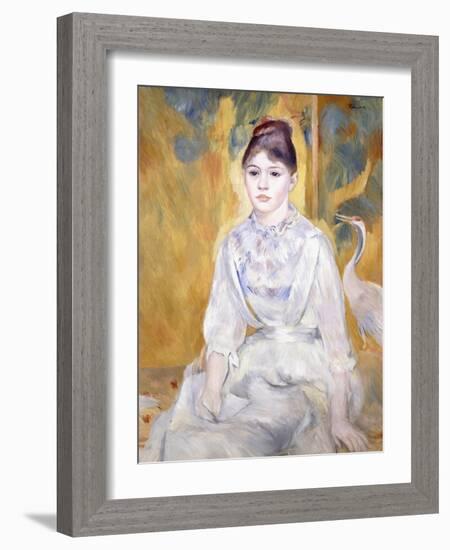 Young Girl with a Swan, 1886-Pierre-Auguste Renoir-Framed Giclee Print