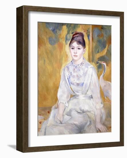 Young Girl with a Swan, 1886-Pierre-Auguste Renoir-Framed Giclee Print