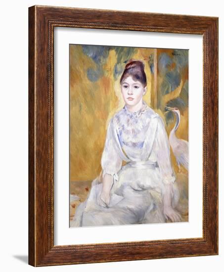 Young Girl with a Swan, 1886-Pierre-Auguste Renoir-Framed Giclee Print