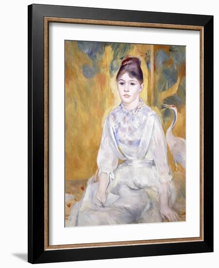 Young Girl with a Swan, 1886-Pierre-Auguste Renoir-Framed Giclee Print