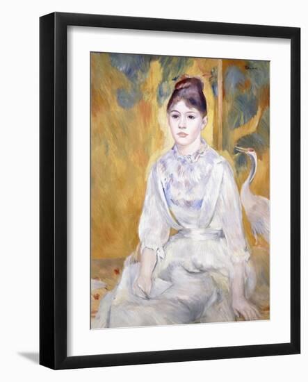 Young Girl with a Swan, 1886-Pierre-Auguste Renoir-Framed Giclee Print