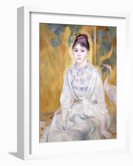 Young Girl with a Swan, 1886-Pierre-Auguste Renoir-Framed Giclee Print