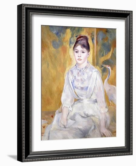 Young Girl with a Swan, 1886-Pierre-Auguste Renoir-Framed Giclee Print