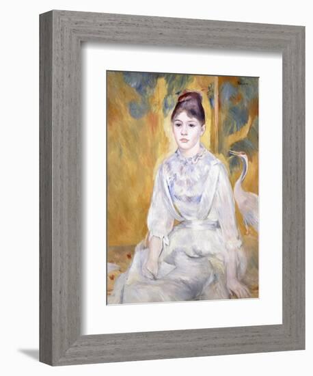 Young Girl with a Swan, 1886-Pierre-Auguste Renoir-Framed Giclee Print