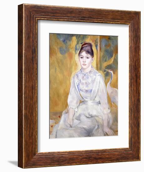 Young Girl with a Swan, 1886-Pierre-Auguste Renoir-Framed Giclee Print