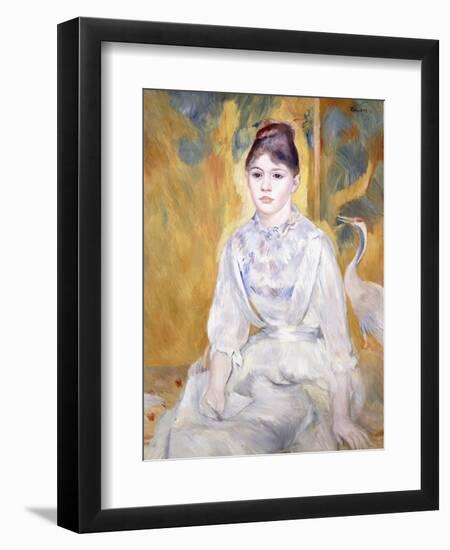 Young Girl with a Swan, 1886-Pierre-Auguste Renoir-Framed Giclee Print