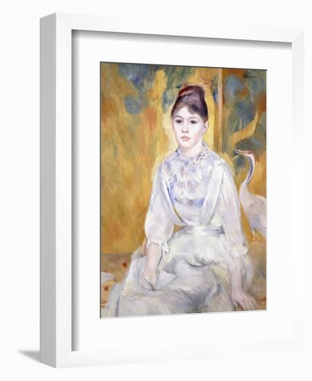 Young Girl with a Swan, 1886-Pierre-Auguste Renoir-Framed Giclee Print