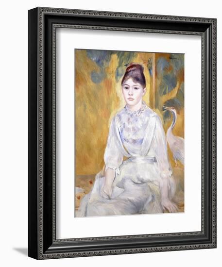 Young Girl with a Swan, 1886-Pierre-Auguste Renoir-Framed Giclee Print