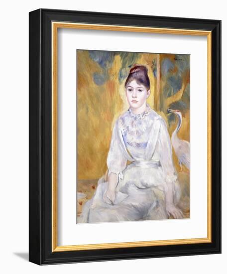 Young Girl with a Swan, 1886-Pierre-Auguste Renoir-Framed Giclee Print