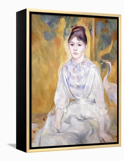 Young Girl with a Swan, 1886-Pierre-Auguste Renoir-Framed Premier Image Canvas