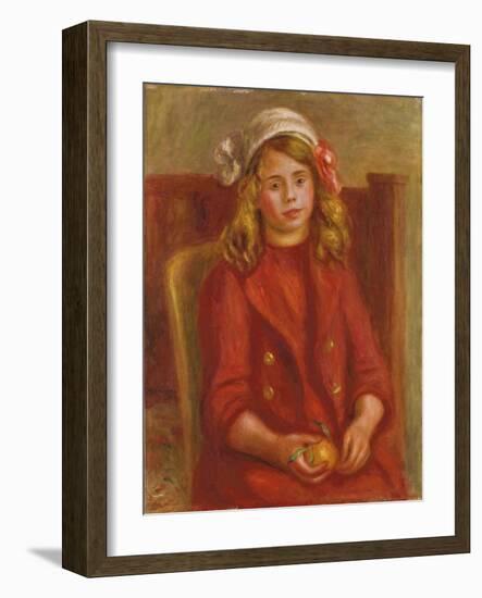 Young Girl with an Orange; Fillette a L'Orange, 1911-Pierre-Auguste Renoir-Framed Giclee Print