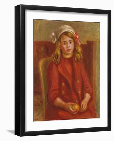 Young Girl with an Orange; Fillette a L'Orange, 1911-Pierre-Auguste Renoir-Framed Giclee Print