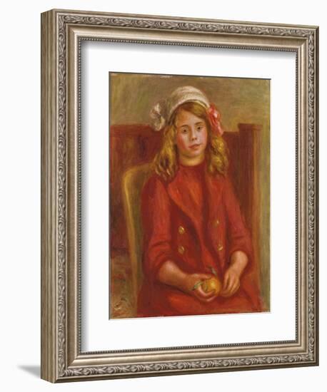 Young Girl with an Orange; Fillette a L'Orange, 1911-Pierre-Auguste Renoir-Framed Giclee Print