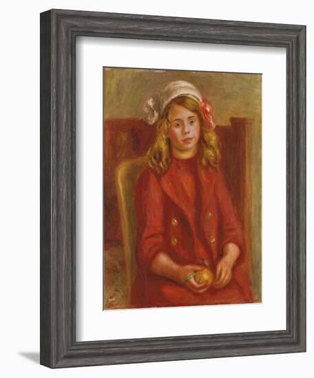 Young Girl with an Orange; Fillette a L'Orange, 1911-Pierre-Auguste Renoir-Framed Giclee Print