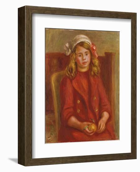 Young Girl with an Orange; Fillette a L'Orange, 1911-Pierre-Auguste Renoir-Framed Giclee Print