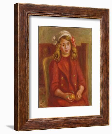 Young Girl with an Orange; Fillette a L'Orange, 1911-Pierre-Auguste Renoir-Framed Giclee Print