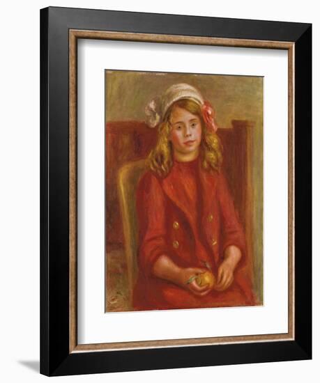 Young Girl with an Orange; Fillette a L'Orange, 1911-Pierre-Auguste Renoir-Framed Giclee Print