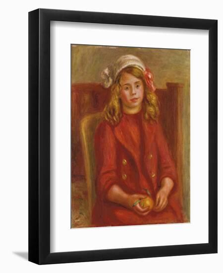 Young Girl with an Orange; Fillette a L'Orange, 1911-Pierre-Auguste Renoir-Framed Giclee Print