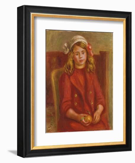 Young Girl with an Orange; Fillette a L'Orange, 1911-Pierre-Auguste Renoir-Framed Giclee Print