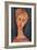 Young Girl with Earrings-Amedeo Modigliani-Framed Giclee Print