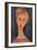 Young Girl with Earrings-Amedeo Modigliani-Framed Giclee Print