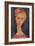 Young Girl with Earrings-Amedeo Modigliani-Framed Giclee Print