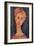 Young Girl with Earrings-Amedeo Modigliani-Framed Giclee Print