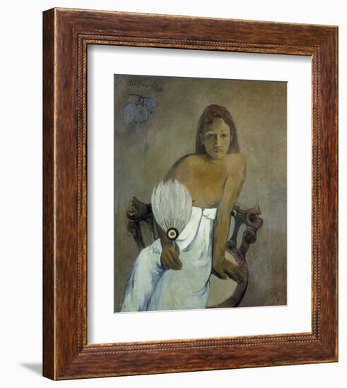 Young Girl With Fan, 1902-Paul Gauguin-Framed Art Print