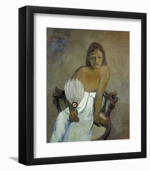 Young Girl With Fan, 1902-Paul Gauguin-Framed Art Print