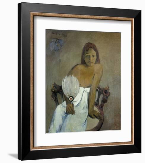 Young Girl With Fan, 1902-Paul Gauguin-Framed Art Print