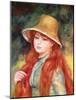 Young Girl with Long Hair, or Young Girl in a Straw Hat, 1884-Pierre-Auguste Renoir-Mounted Giclee Print