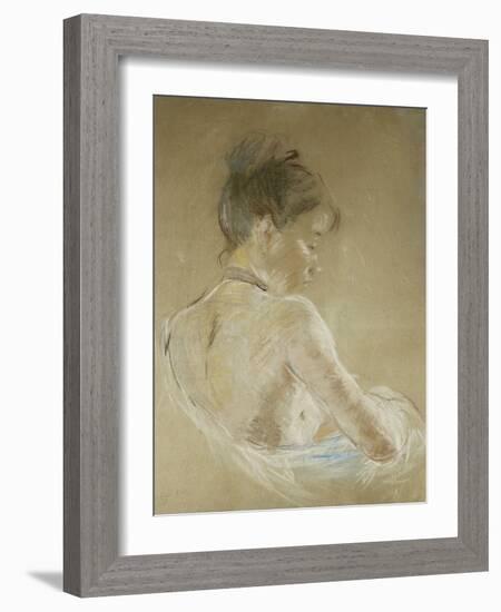 Young Girl with Naked Shoulders; Jeune Fille Aux Epaules Nues, 1885-Berthe Morisot-Framed Giclee Print