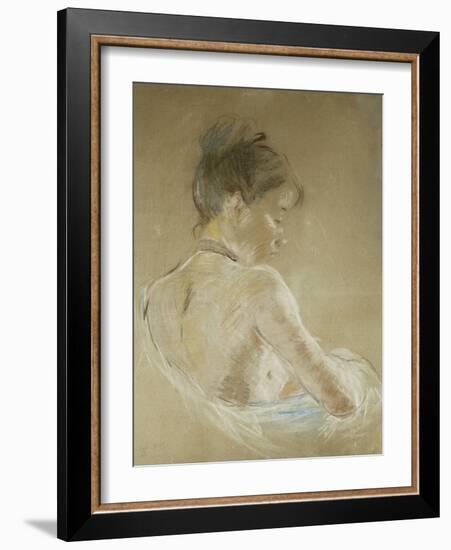 Young Girl with Naked Shoulders; Jeune Fille Aux Epaules Nues, 1885-Berthe Morisot-Framed Giclee Print