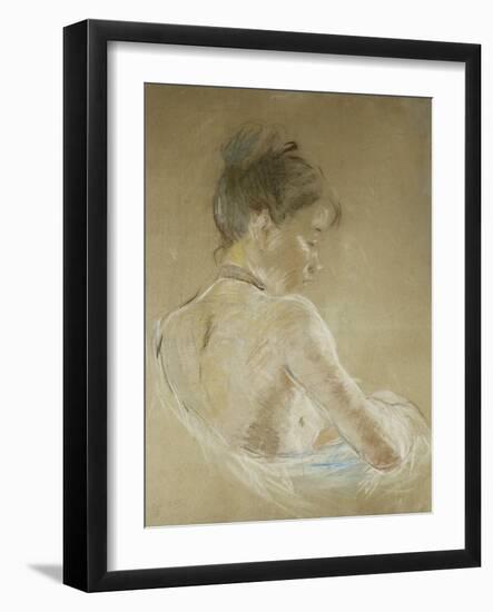 Young Girl with Naked Shoulders; Jeune Fille Aux Epaules Nues, 1885-Berthe Morisot-Framed Giclee Print