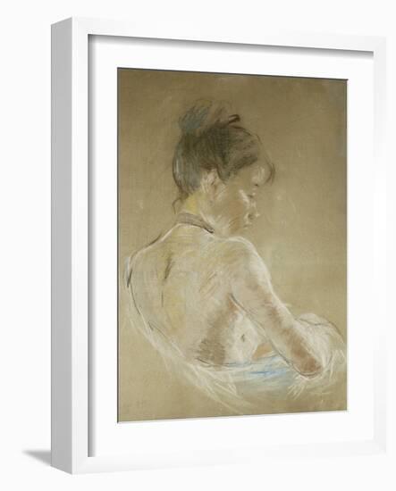 Young Girl with Naked Shoulders; Jeune Fille Aux Epaules Nues, 1885-Berthe Morisot-Framed Giclee Print