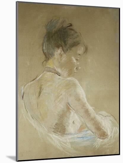Young Girl with Naked Shoulders; Jeune Fille Aux Epaules Nues, 1885-Berthe Morisot-Mounted Giclee Print