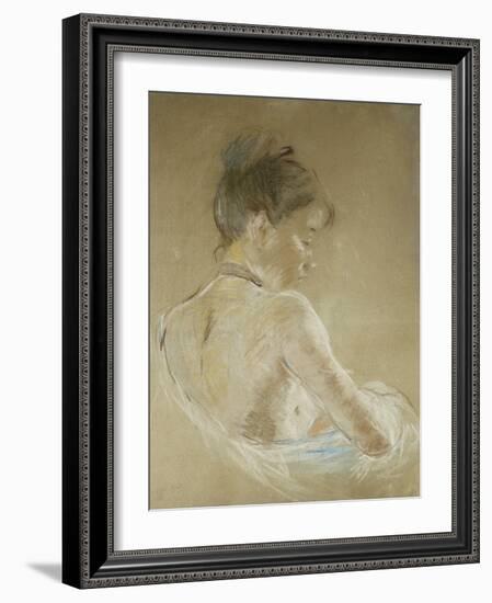 Young Girl with Naked Shoulders; Jeune Fille Aux Epaules Nues, 1885-Berthe Morisot-Framed Giclee Print