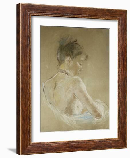 Young Girl With Naked Shoulders-Berthe Morisot-Framed Giclee Print