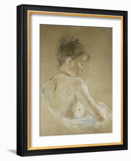 Young Girl With Naked Shoulders-Berthe Morisot-Framed Giclee Print