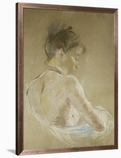 Young Girl With Naked Shoulders-Berthe Morisot-Framed Giclee Print