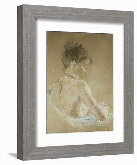 Young Girl With Naked Shoulders-Berthe Morisot-Framed Giclee Print